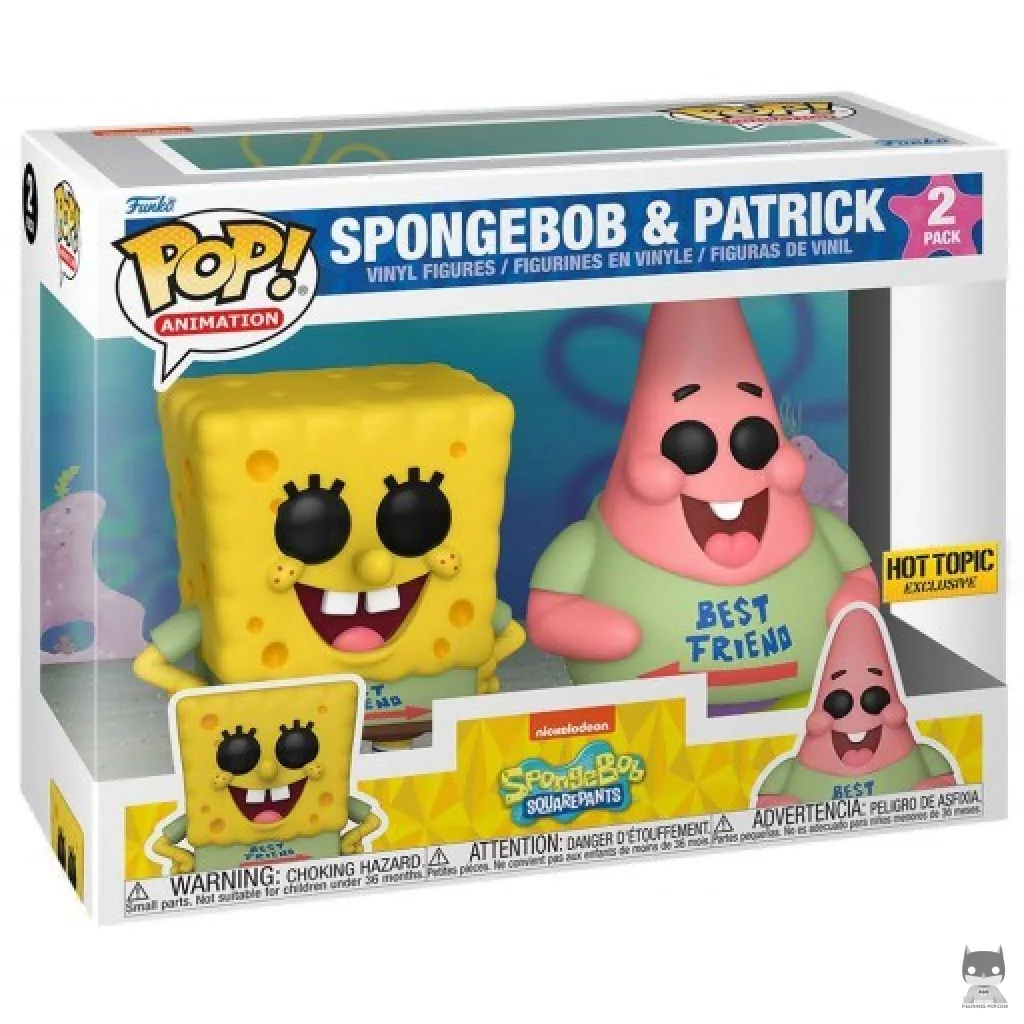 Figura Funko Pop! Bob Esponja & Patricio (Mejores amigos) en su caja