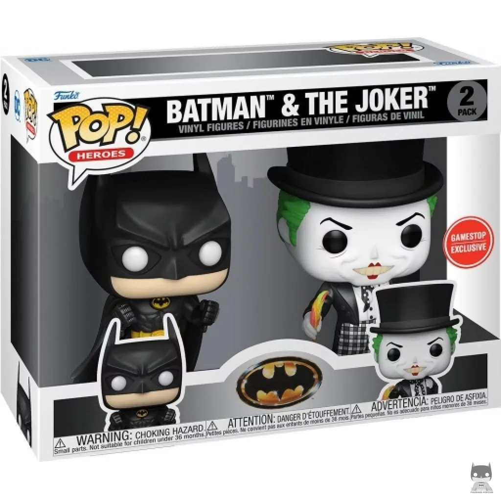 Figura Funko Pop! Batman & Joker (Batman 1989) en su caja