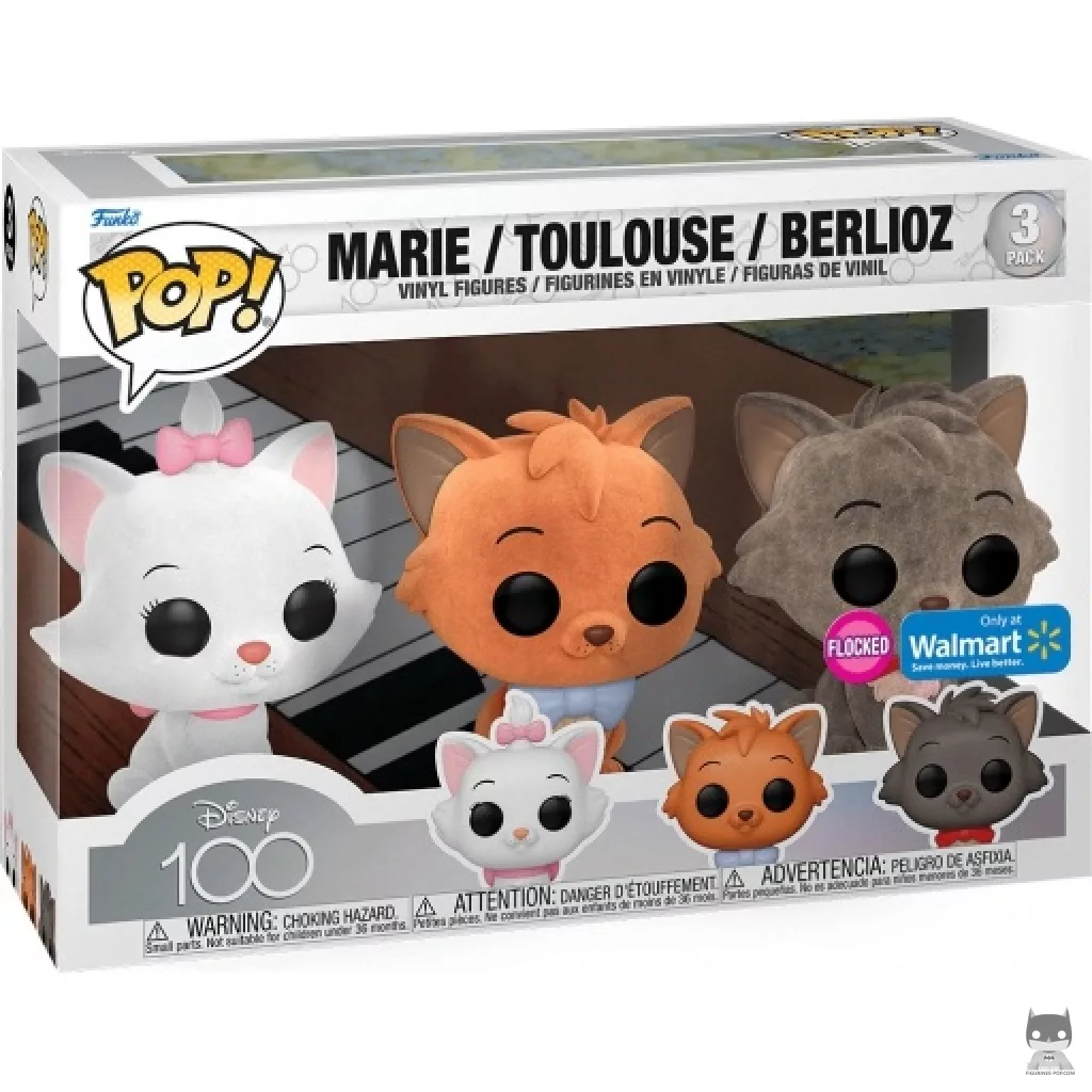 Figura Funko Pop! Marie, Toulouse & Berlioz (Flocado) en su caja