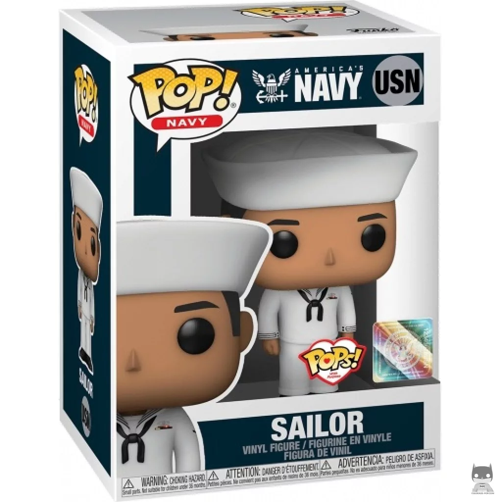 Figura Funko Pop! Marinero de la Armada de EE. UU. con uniforme de ceremonia (Hispano) en su caja