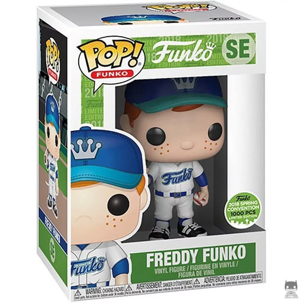 Figura Funko Pop! Freddy Funko (Béisbol) (Blanco) en su caja