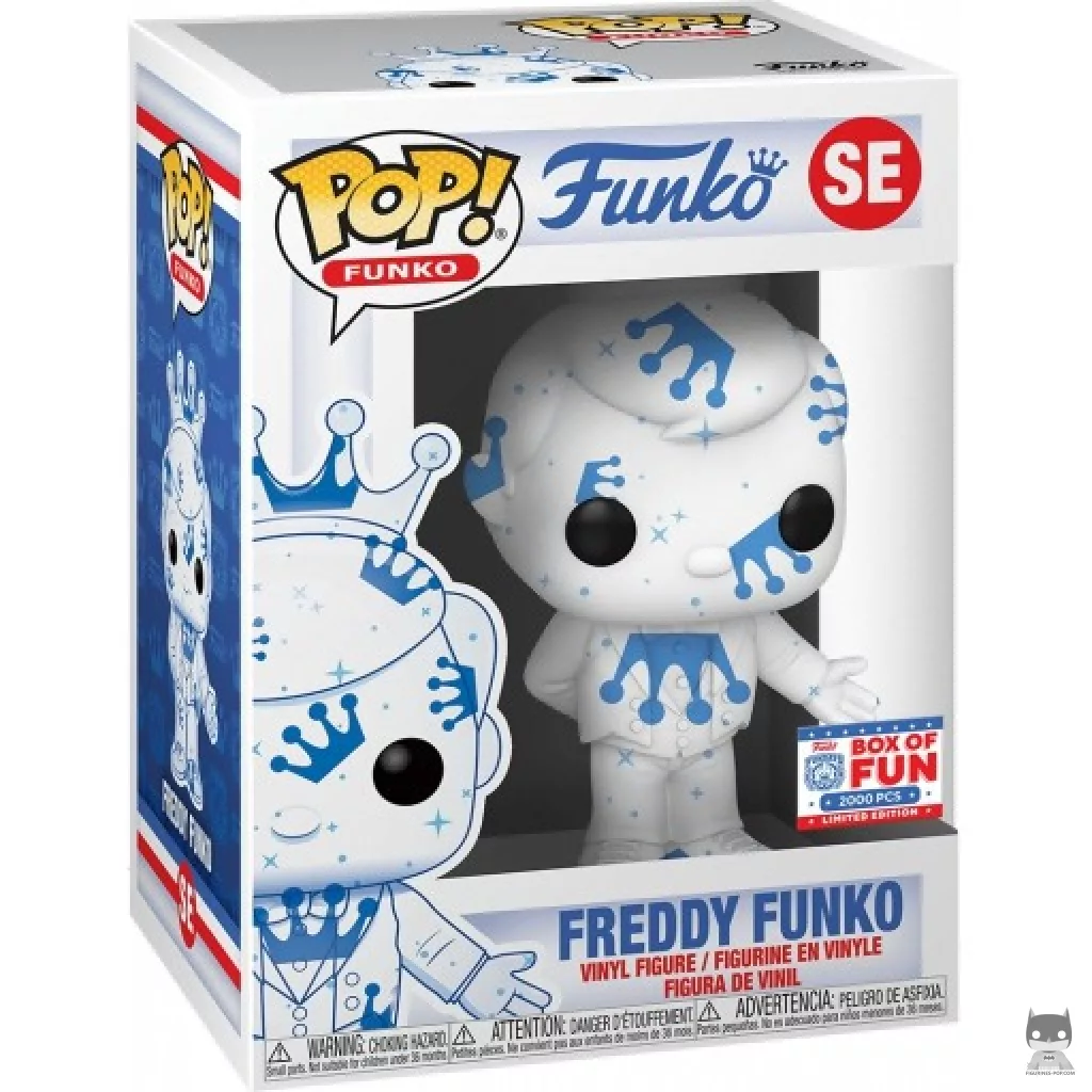 Figura Funko Pop! Freddy Funko (Box of Fun con estrellas) en su caja