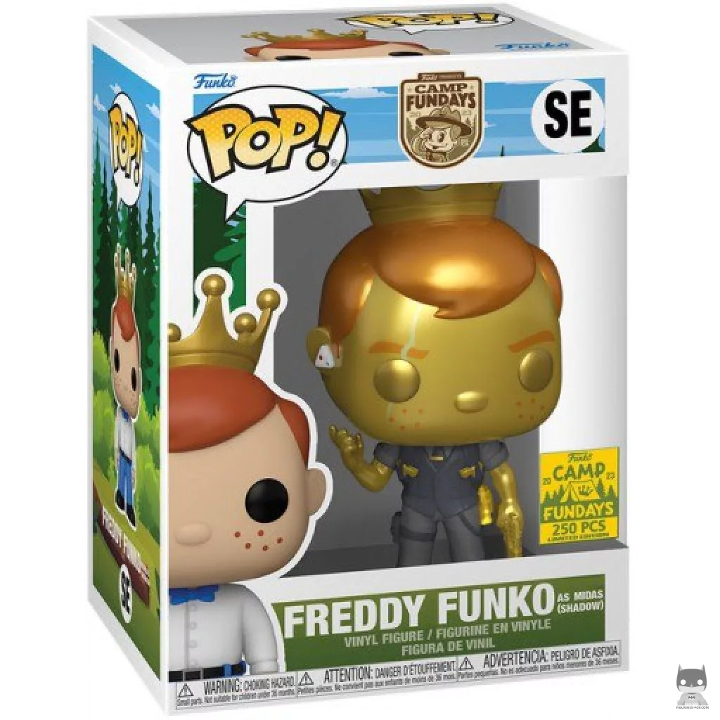 Figura Funko Pop! Freddy Funko como Midas de las sombras en su caja