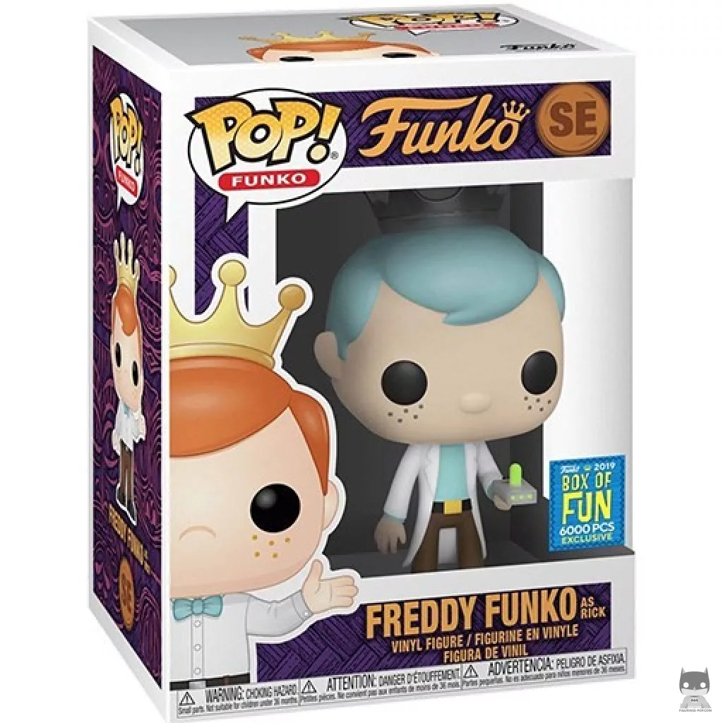 Figura Funko Pop! Freddy Funko como Rick en su caja