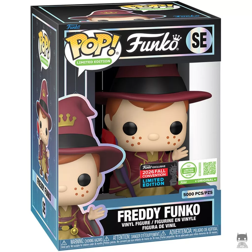 Figura Funko Pop! Freddy Funko (Mago) en su caja