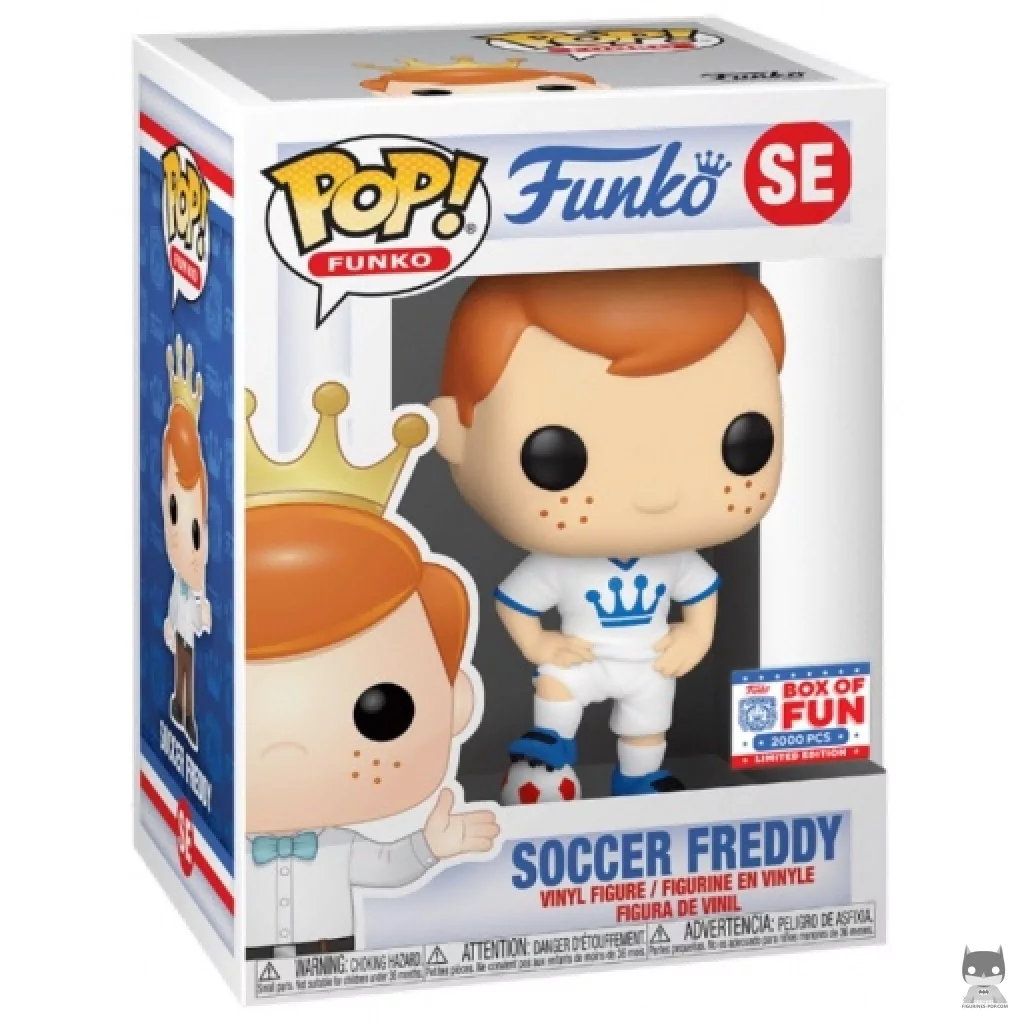 Figura Funko Pop! Freddy futbolista en su caja