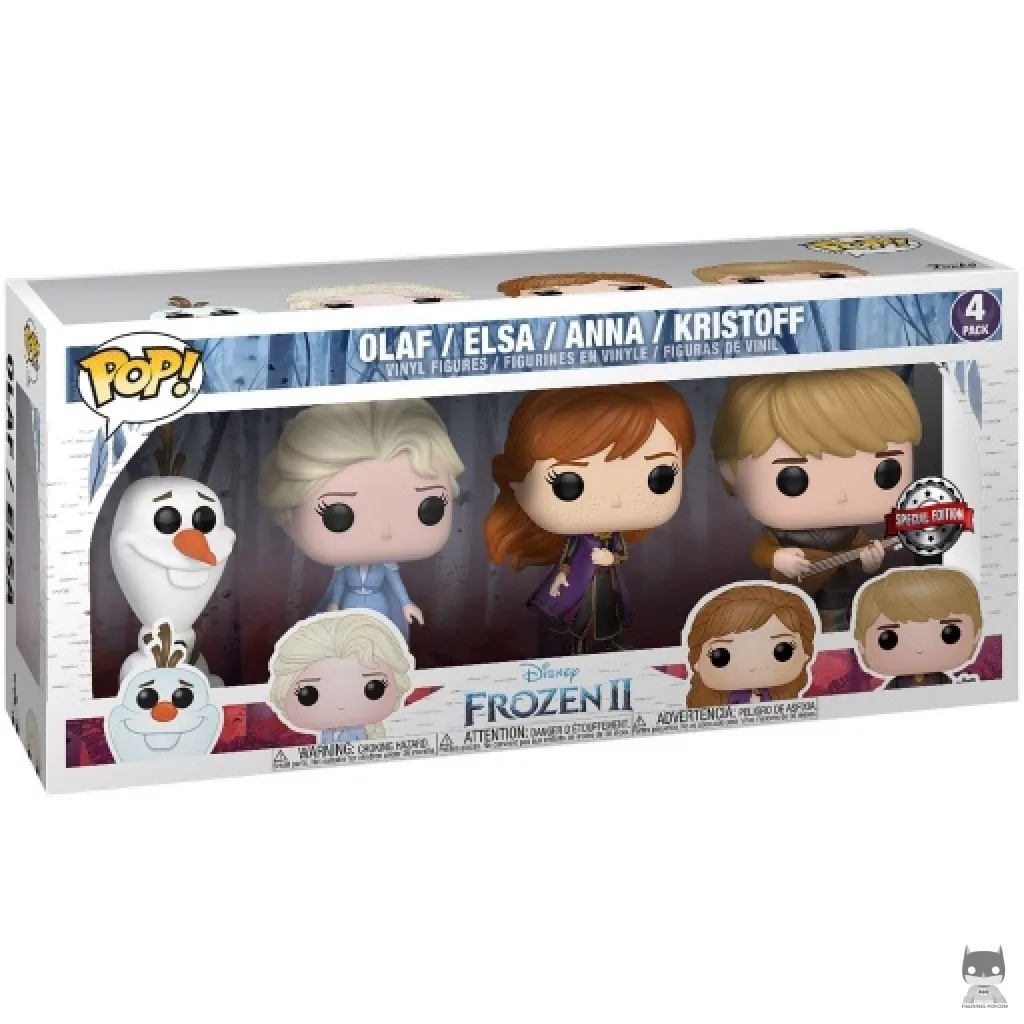 Figura Funko Pop! Olaf, Elsa, Anna & Kristoff en su caja