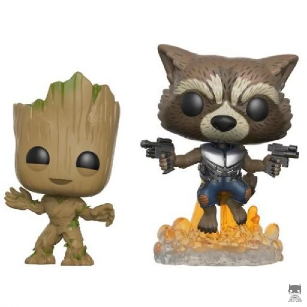 Figura Funko Pop! Groot & Rocket (Guardianes de la Galaxia Vol. 2)