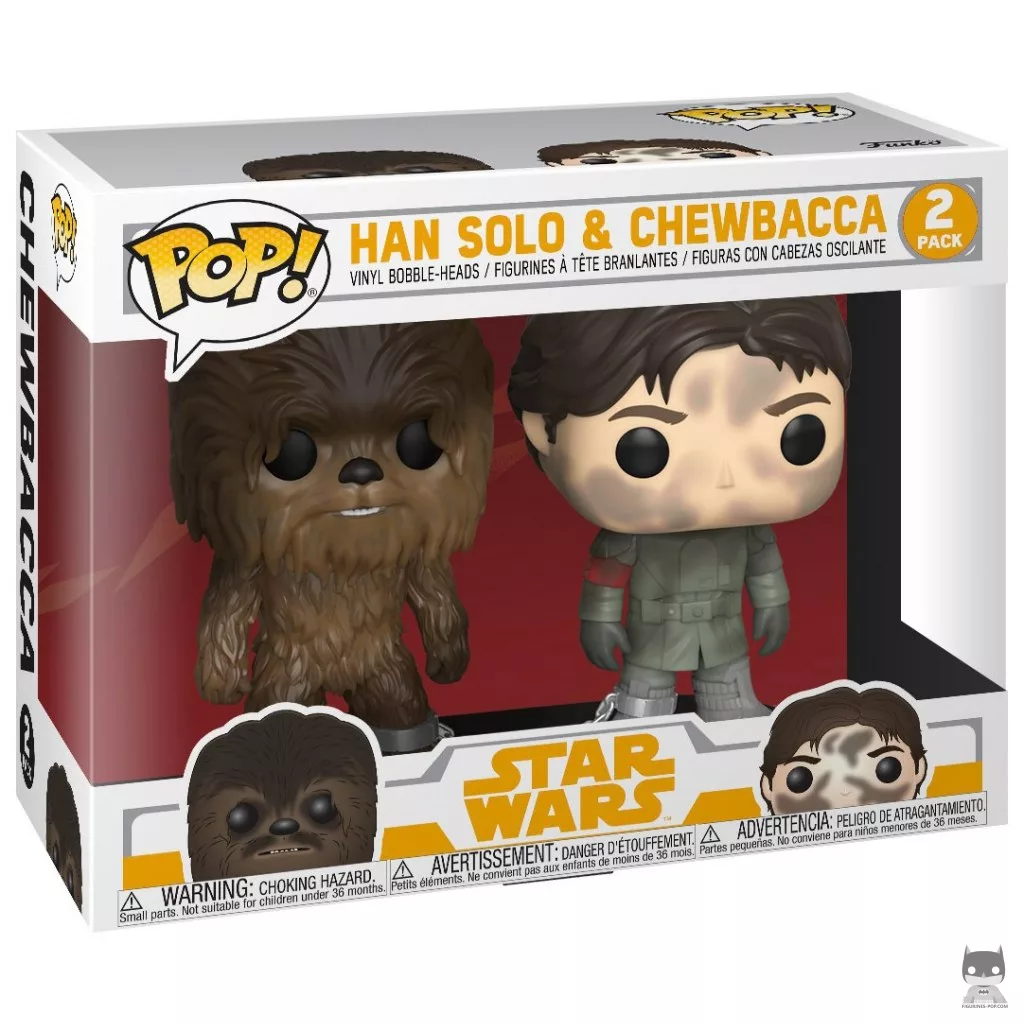Figura Funko Pop! Han Solo & Chewbacca en su caja