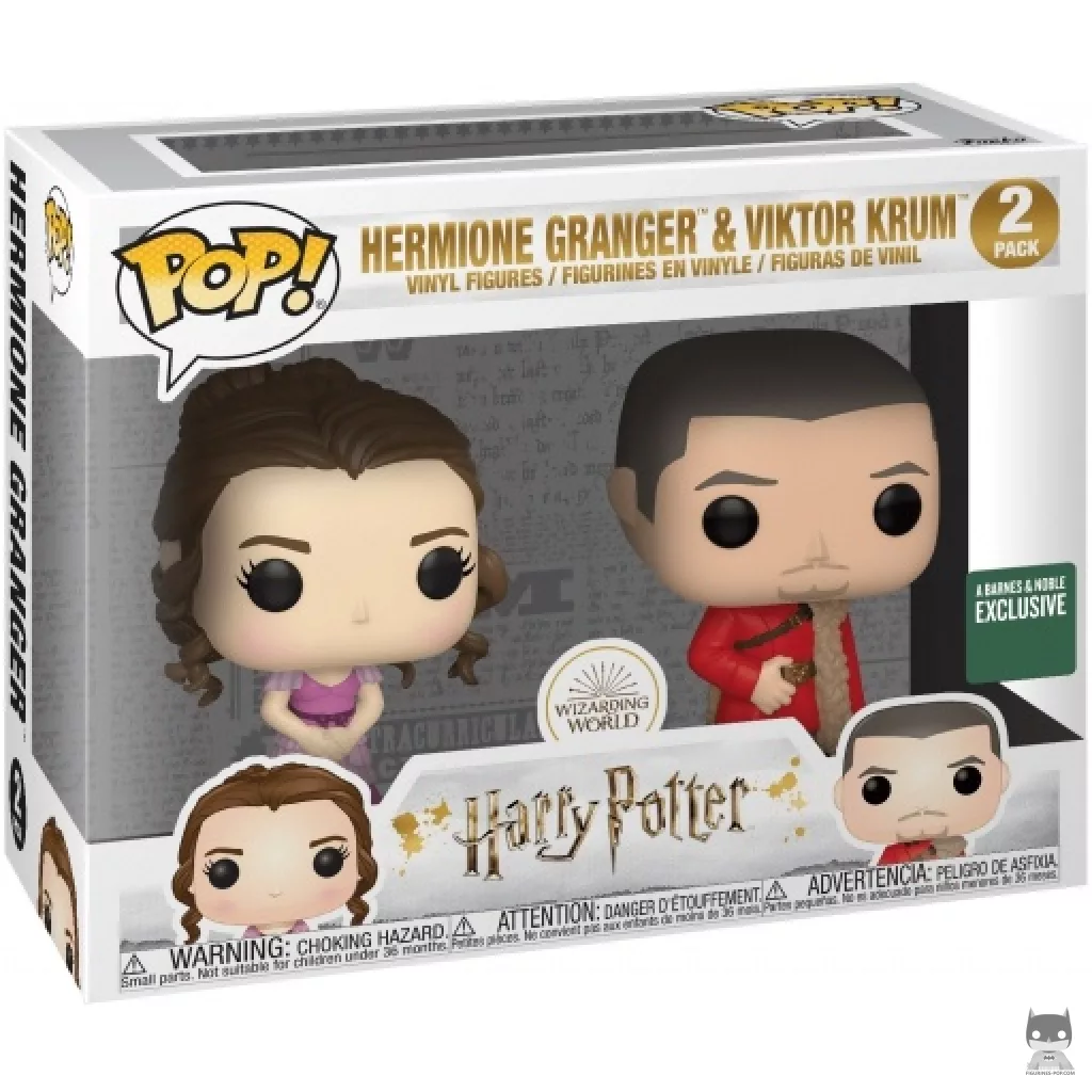 Figura Funko Pop! Hermione Granger & Viktor Krum en el Baile de Navidad en su caja