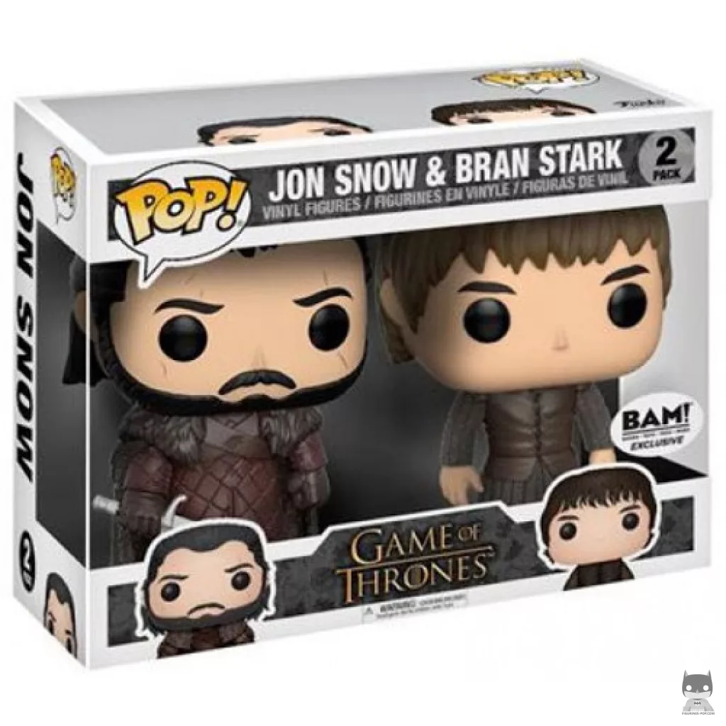 Figura Funko Pop! Jon Nieve & Bran Stark en su caja