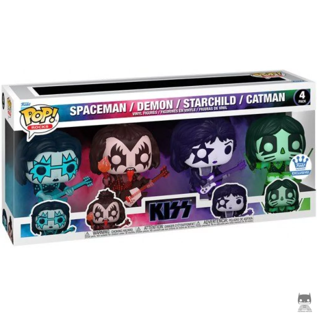 Figura Funko Pop! Spaceman, Demon, Starchild & Catman en su caja