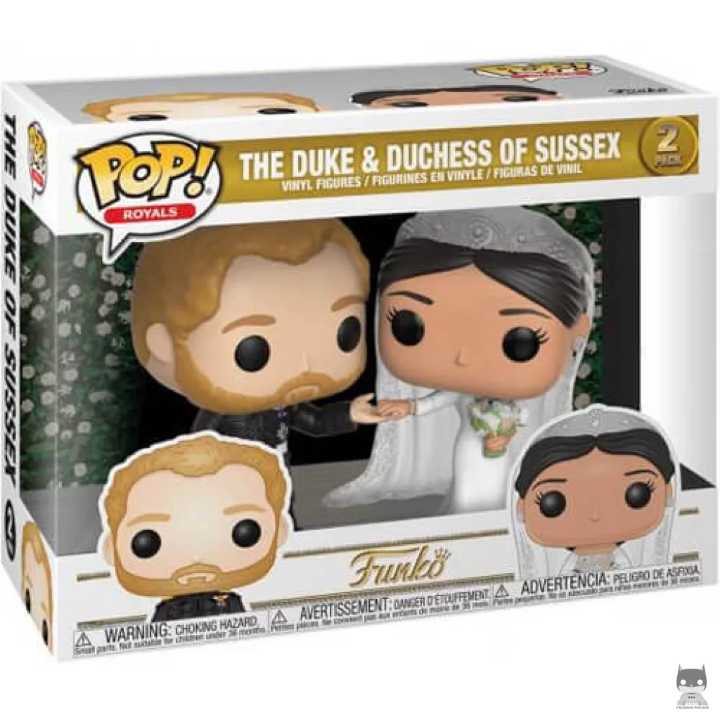 Figura Funko Pop! Los duques de Sussex en su caja