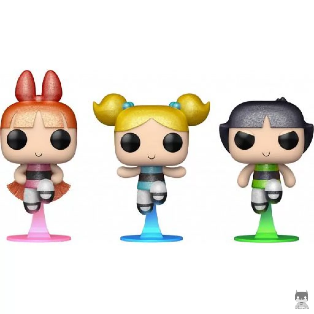 Figura Funko Pop! Pétalo, Burbuja & Cactus (Purpurina diamante) (Las Supernenas)