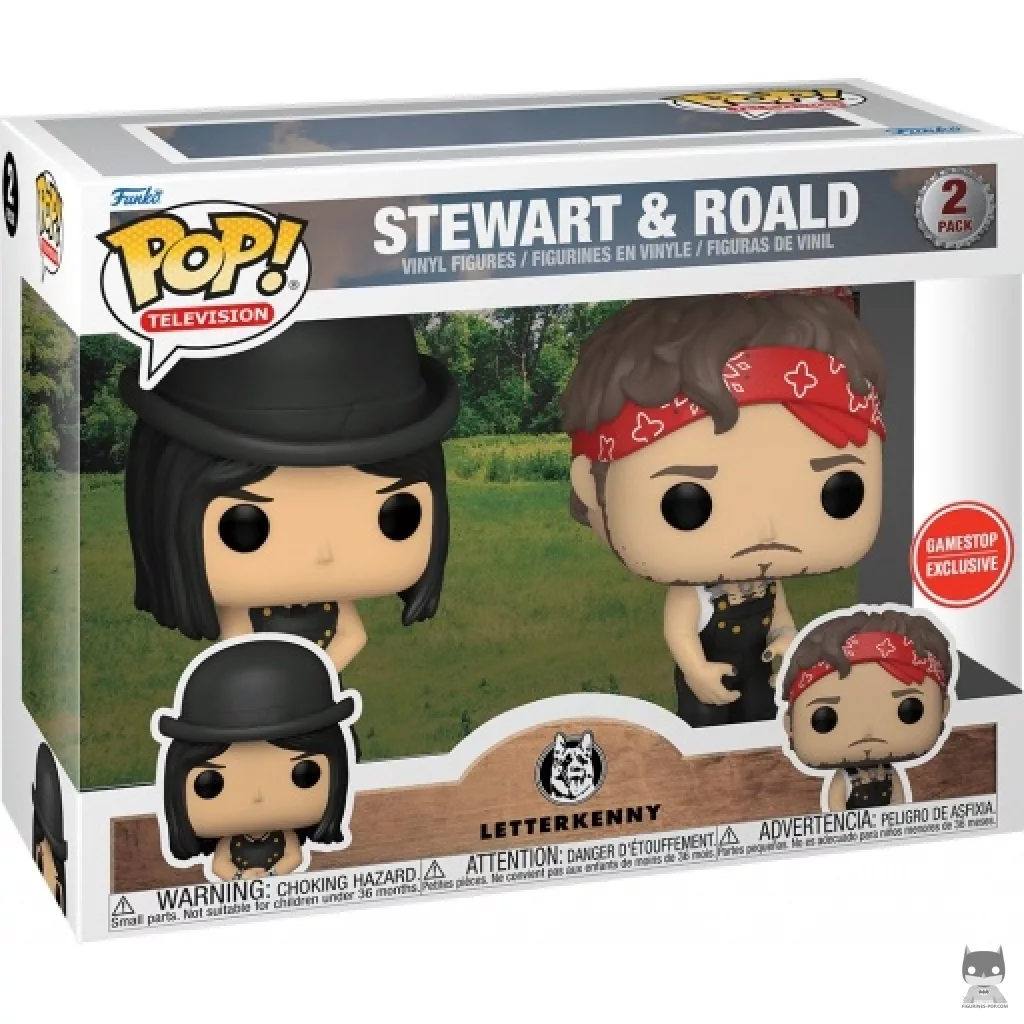 Figura Funko Pop! Stewart & Roald en su caja