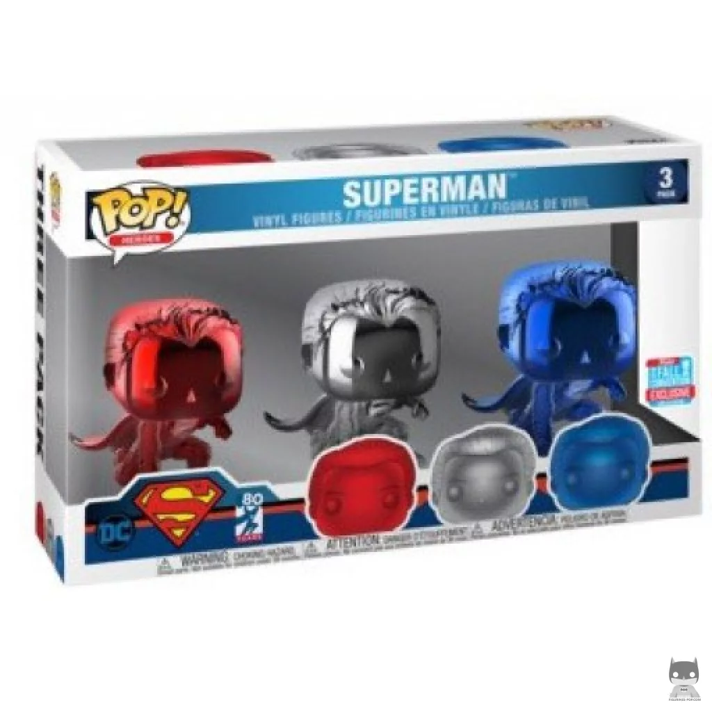 Figura Funko Pop! Superman (Cromado) en su caja