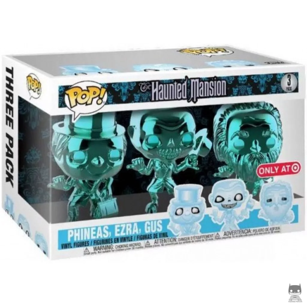 Figura Funko Pop! Phineas, Ezra & Gus (Cromado) en su caja