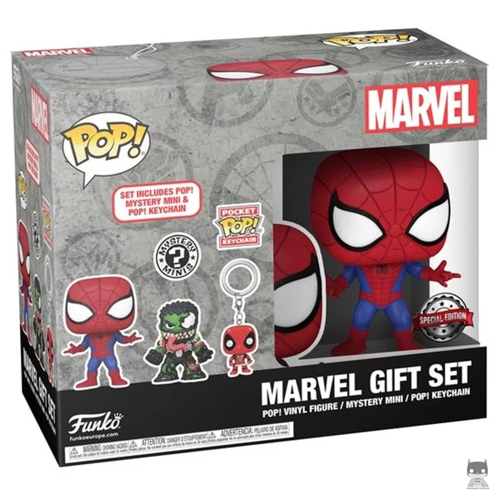Figura Funko Pop! Set de regalo Marvel en su caja
