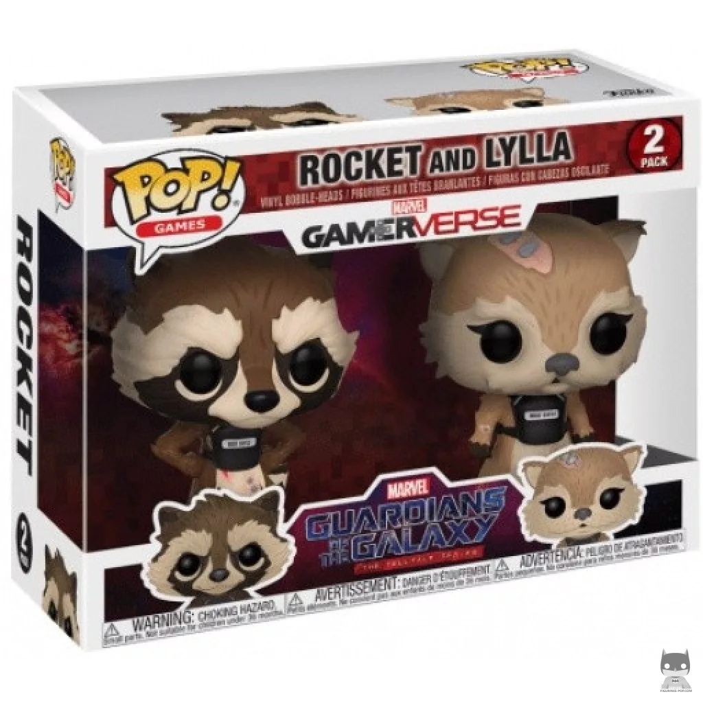 Figura Funko Pop! Rocket & Lylla en su caja
