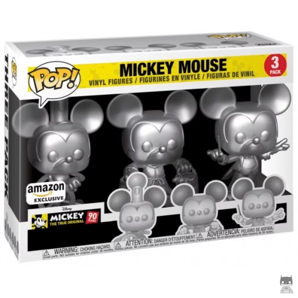 Figura Funko Pop! Mickey Mouse (Plateado) en su caja