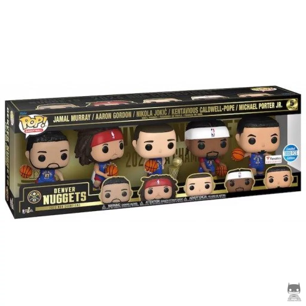 Figura Funko Pop! Denver Nuggets campeones de las Finales de la NBA en su caja