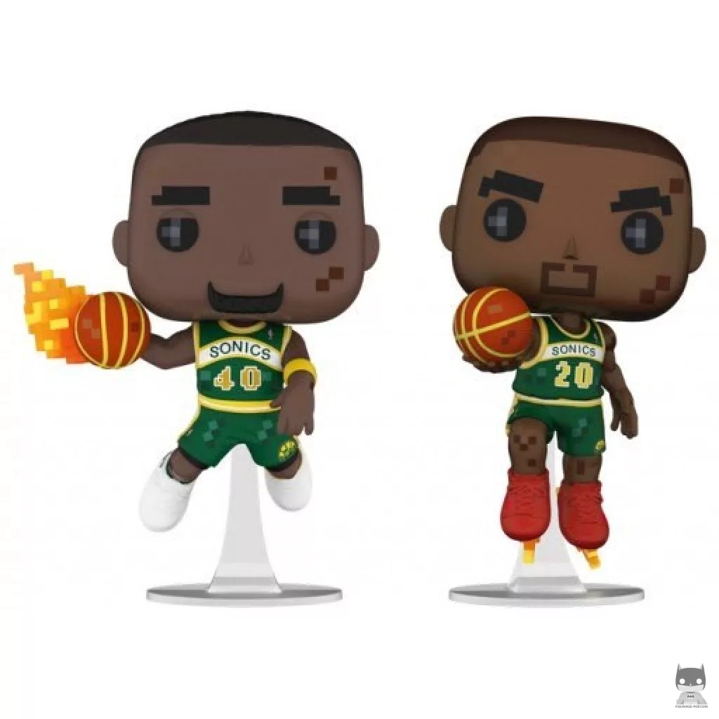 Figura Funko Pop! Shawn Kemp & Gary Payton (8-bit) (NBA)