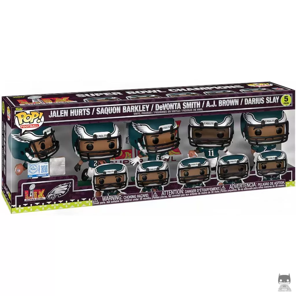 Figura Funko Pop! Philadelphia Eagles campeones de la Super Bowl LIX en su caja