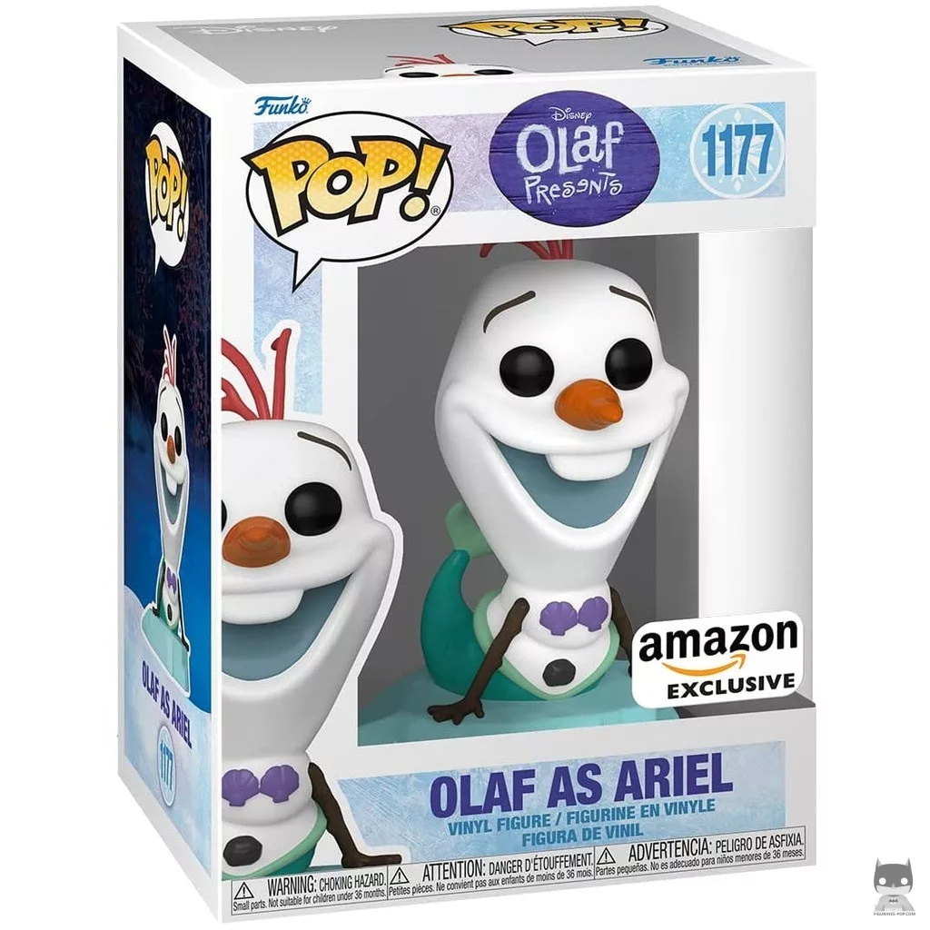 Figura Funko Pop! Olaf como Ariel en su caja