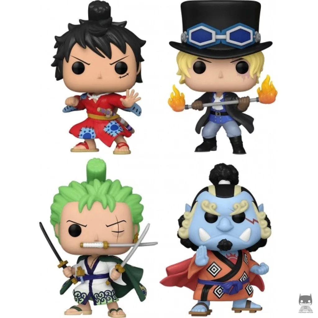 Figura Funko Pop! Luffytaro, Sabo, Roronoa Zoro & Jinbe (Brilla en la oscuridad) (One Piece)