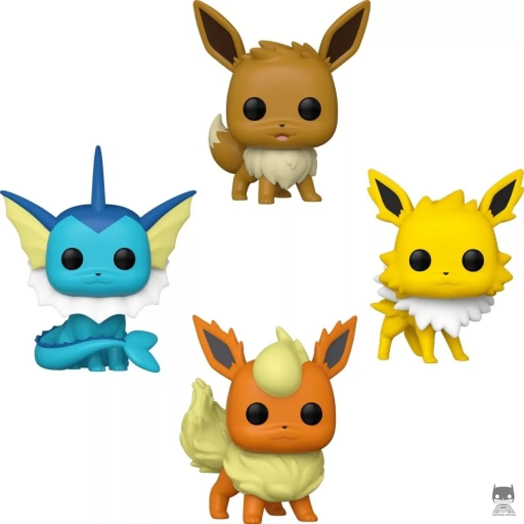 Figura Funko Pop! Eevee, Vaporeon, Jolteon & Flareon (Pokémon)