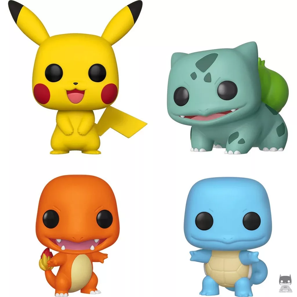 Figura Funko Pop! Pikachu, Bulbasaur, Charmander & Squirtle (Iniciales) (Pokémon)