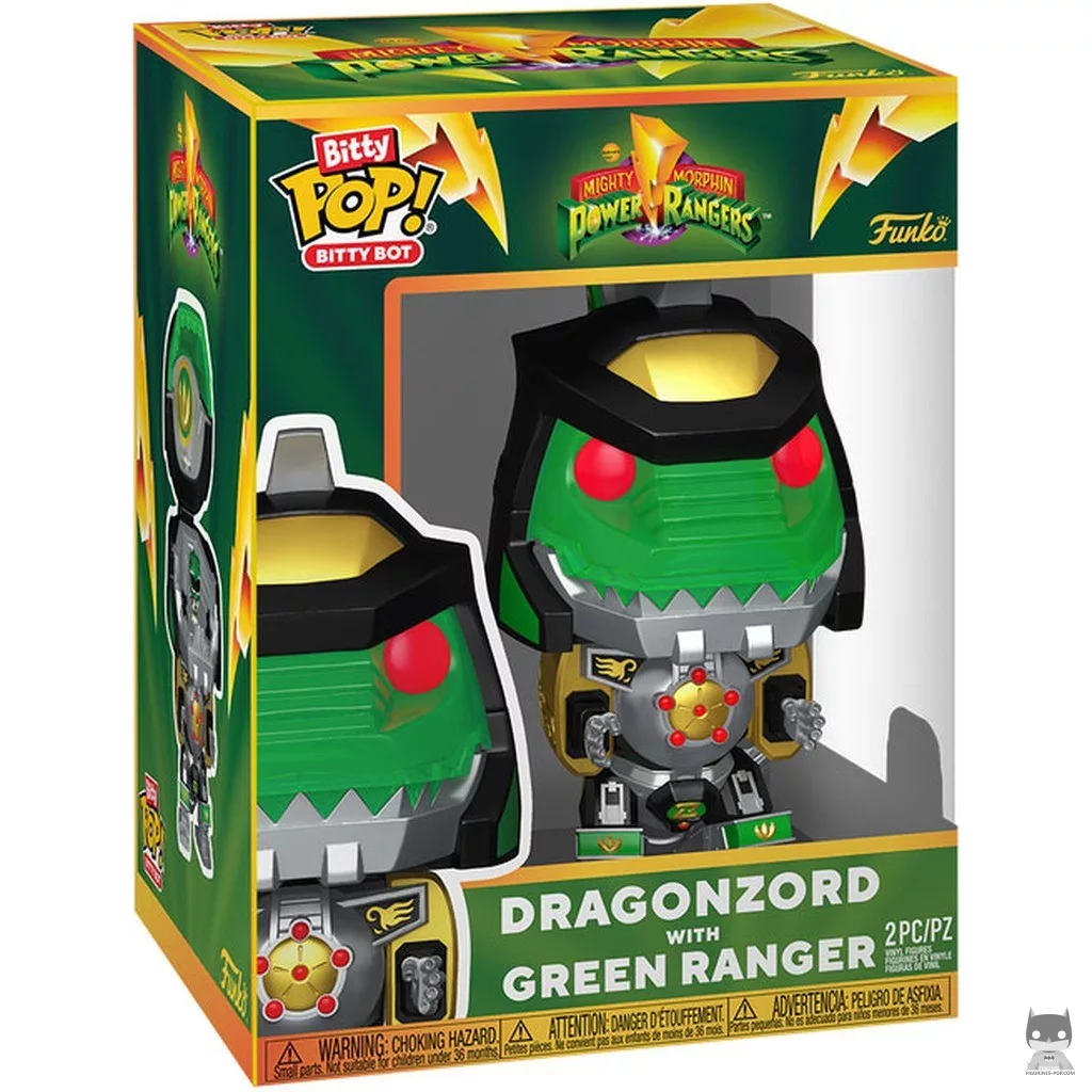 Figura Funko Pop! Dragonzord con el Ranger Verde en su caja