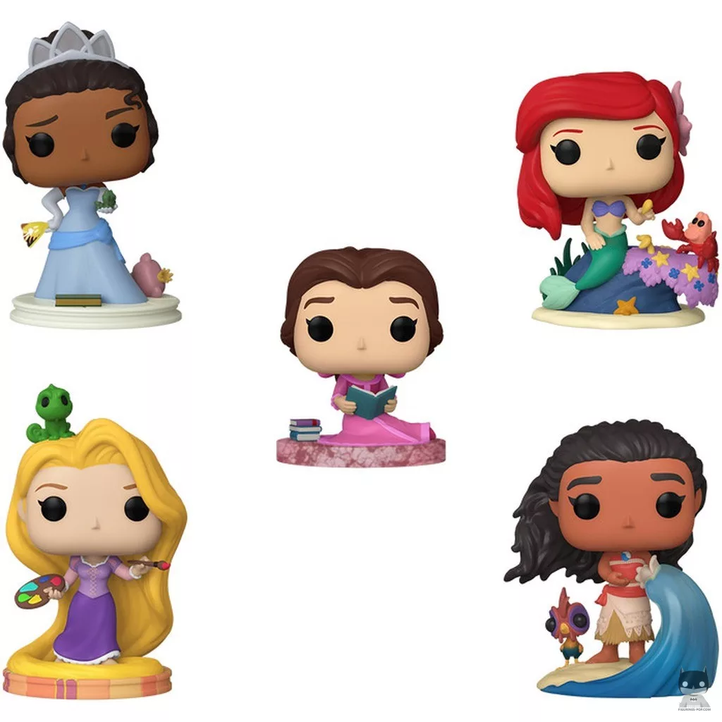 Figura Funko Pop! Ariel / Tiana / Bella / Rapunzel / Vaiana (Multipack) (Princesas Disney)