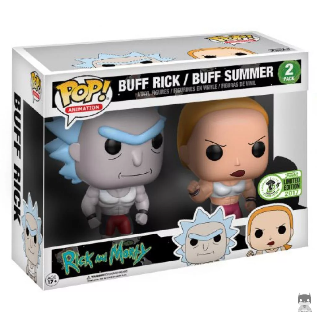 Figura Funko Pop! Rick musculoso & Summer musculosa en su caja