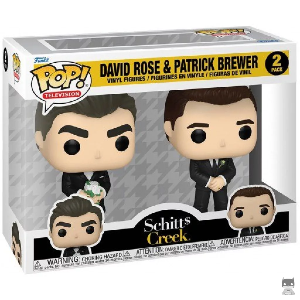 Figura Funko Pop! David Rose & Patrick Brewer (Boda) en su caja