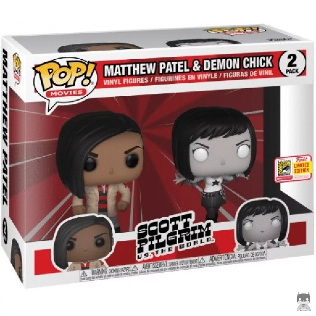 Figura Funko Pop! Matthew Patel & chica demonio en su caja