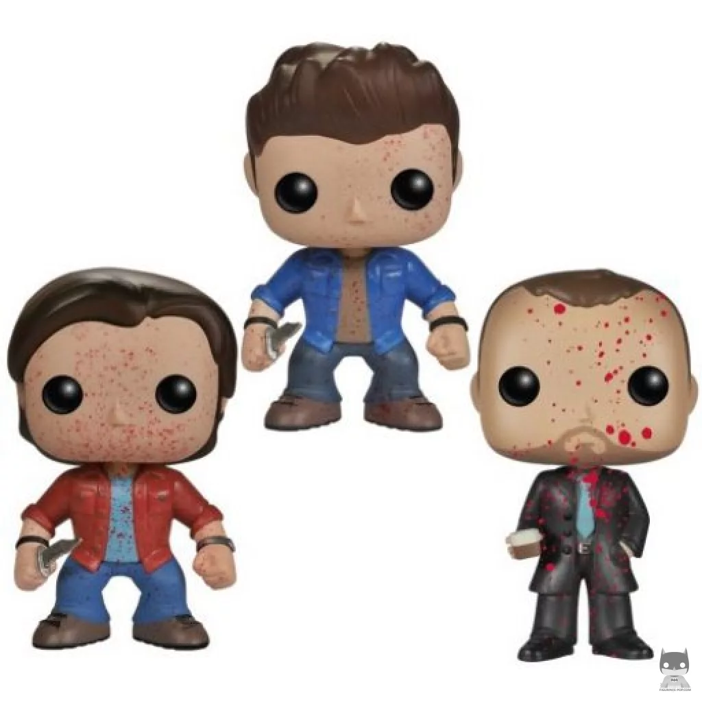 Figura Funko Pop! Sam, Dean & Crowley (Sobrenatural)