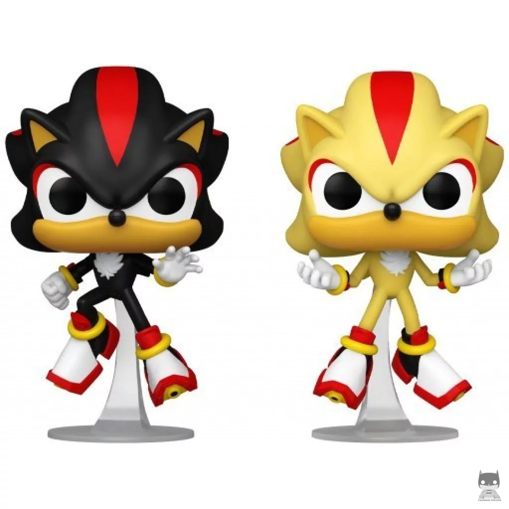 Figura Funko Pop! Shadow & Super Shadow (Brilla en la oscuridad) (Sonic The Hedgehog)