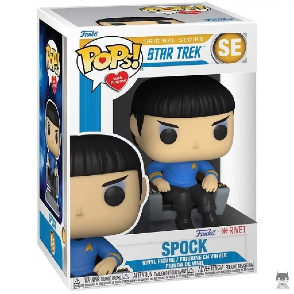 Figura Funko Pop! Spock en la silla en su caja