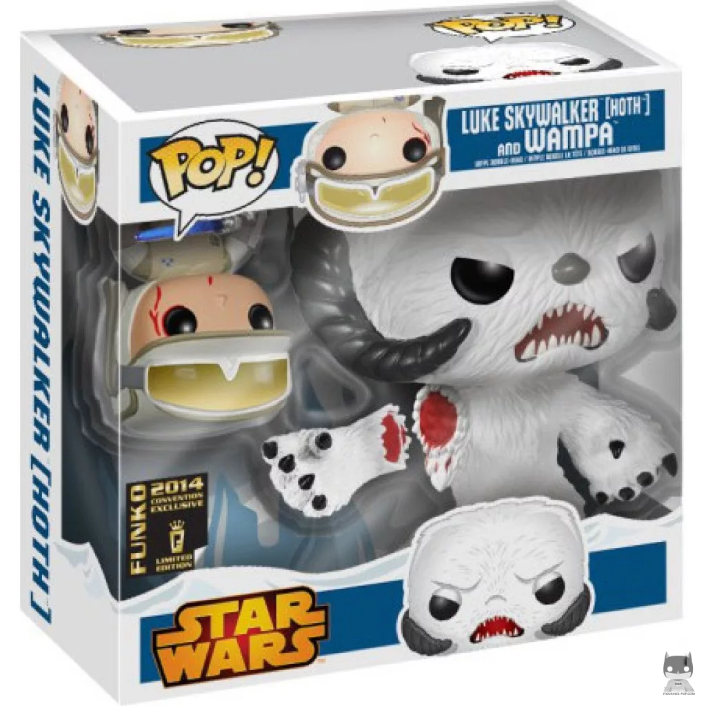 Figura Funko Pop! Luke Skywalker en Hoth & Wampa en su caja