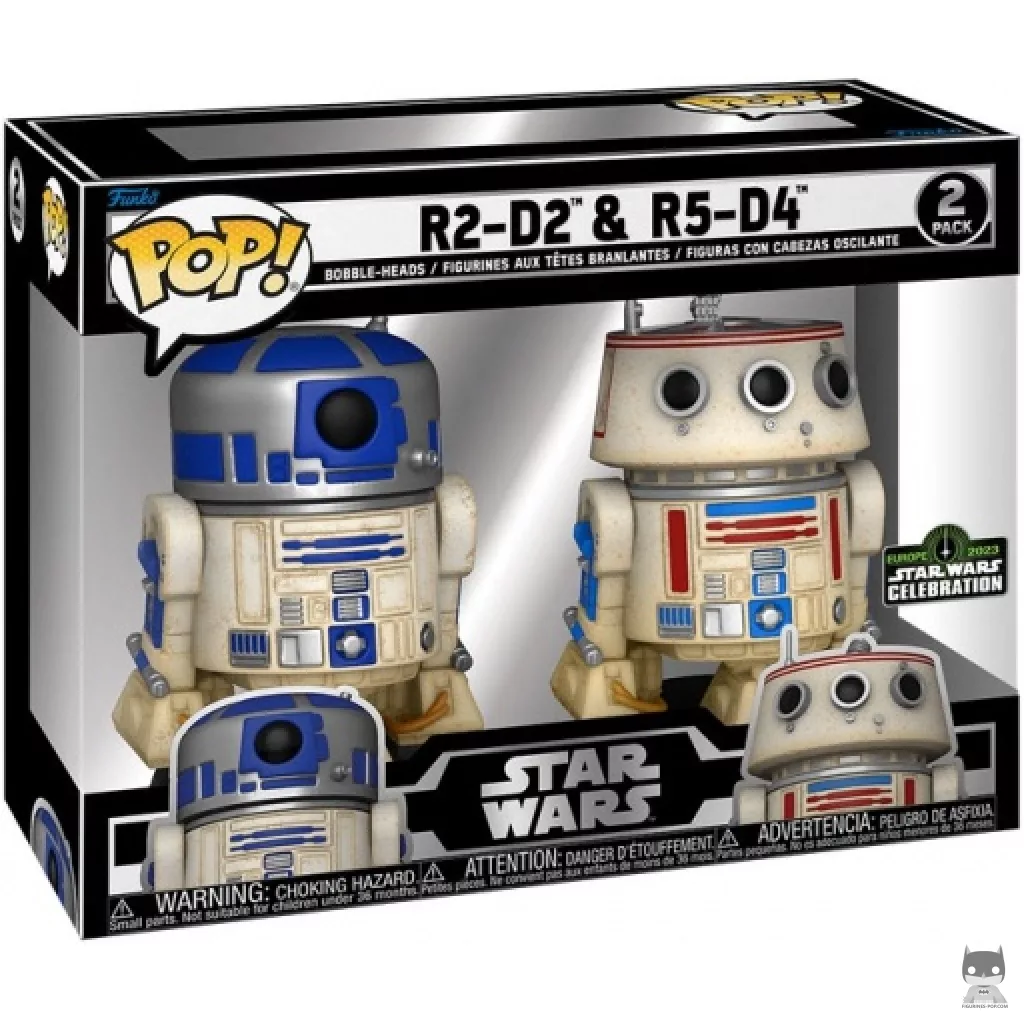 Figura Funko Pop! R2-D2 & R5-D4 en su caja