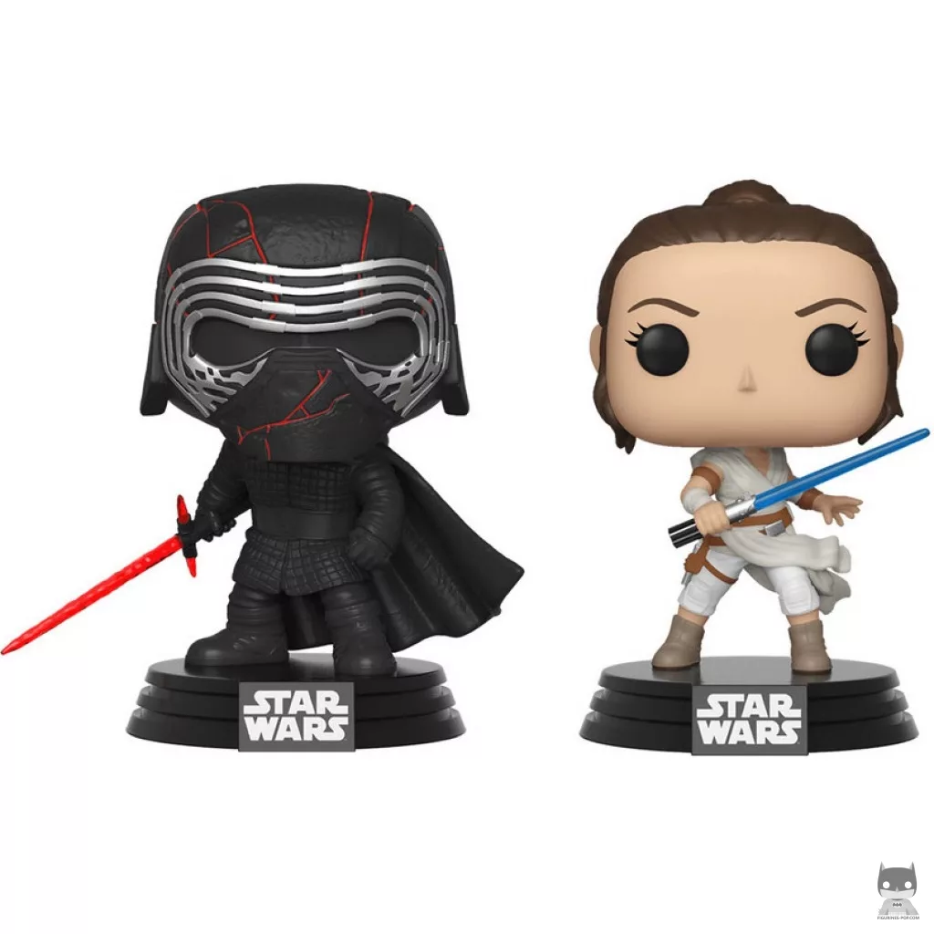 Figura Funko Pop! Líder Supremo Kylo Ren & Rey (Star Wars: Episodio IX, El ascenso de Skywalker)