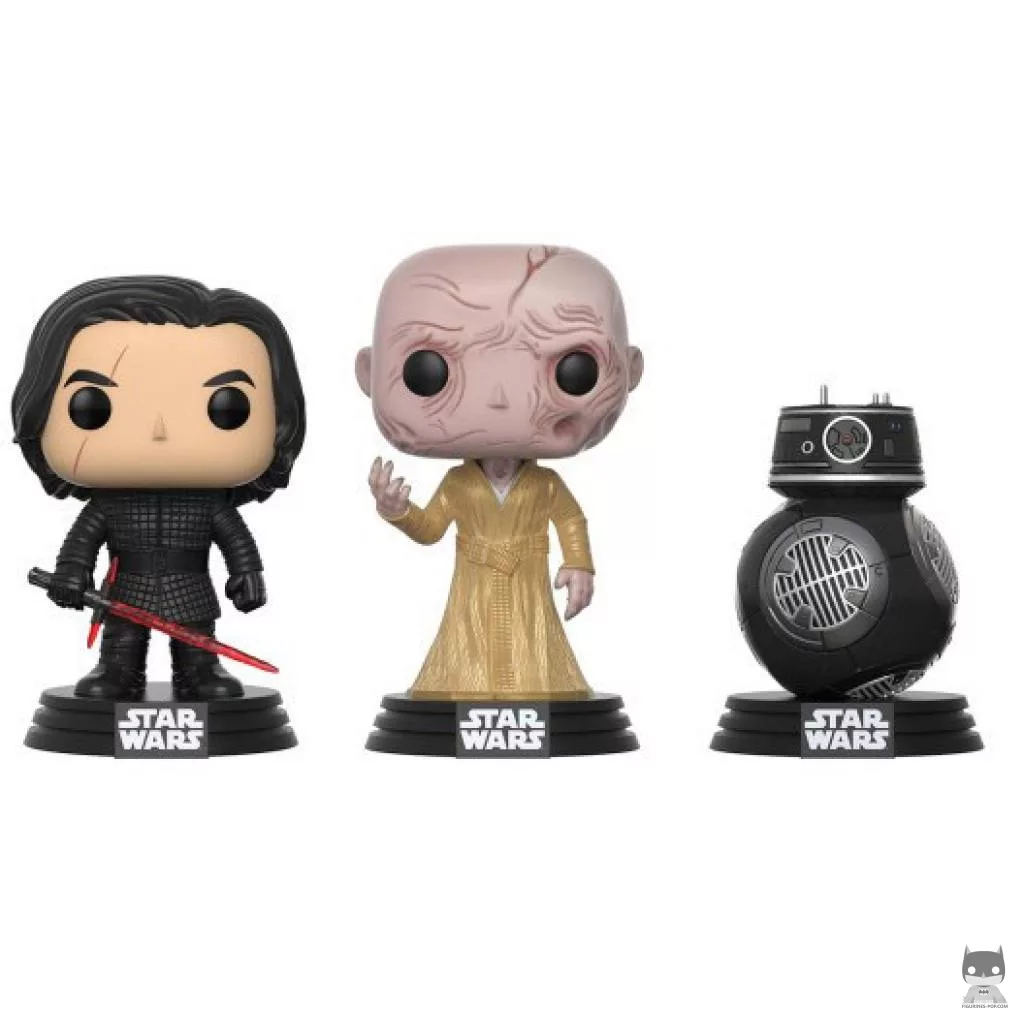 Figura Funko Pop! Los malos (Kylo Ren, Líder Supremo Snoke & BB-9E) (Star Wars: Episodio VIII, Los últimos Jedi)