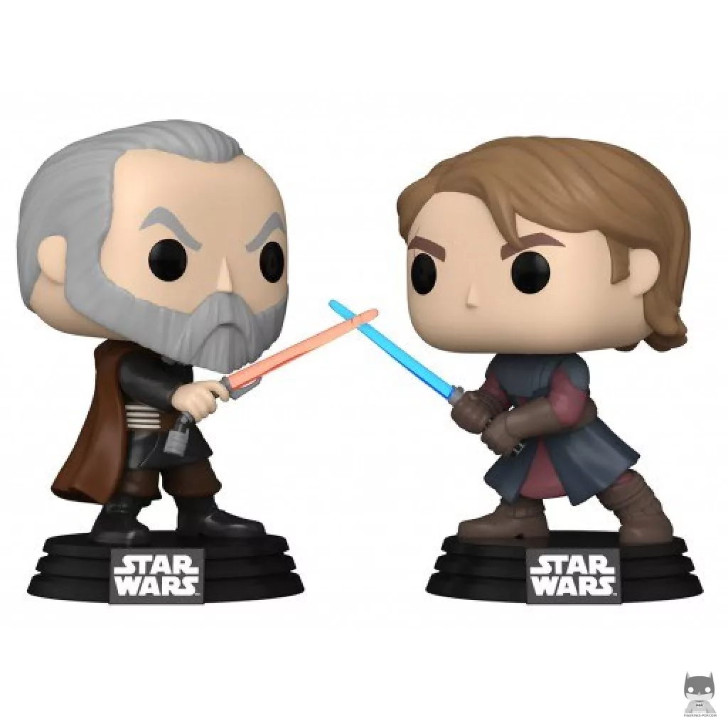 Figura Funko Pop! Conde Dooku vs. Anakin Skywalker (Star Wars: The Clone Wars)