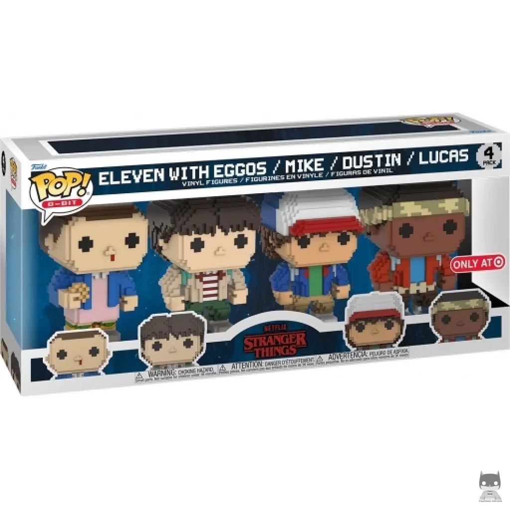 Figura Funko Pop! Once con gofres Eggo, Mike, Dustin & Lucas en su caja