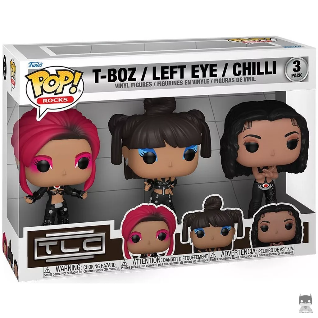 Figura Funko Pop! T-Boz / Left Eye / Chilli (Multipack) en su caja