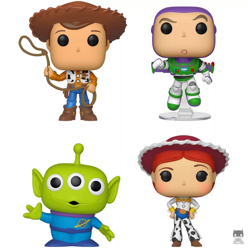 Figura Funko Pop! Woody, Buzz Lightyear, Marciano & Jessie (Toy Story)
