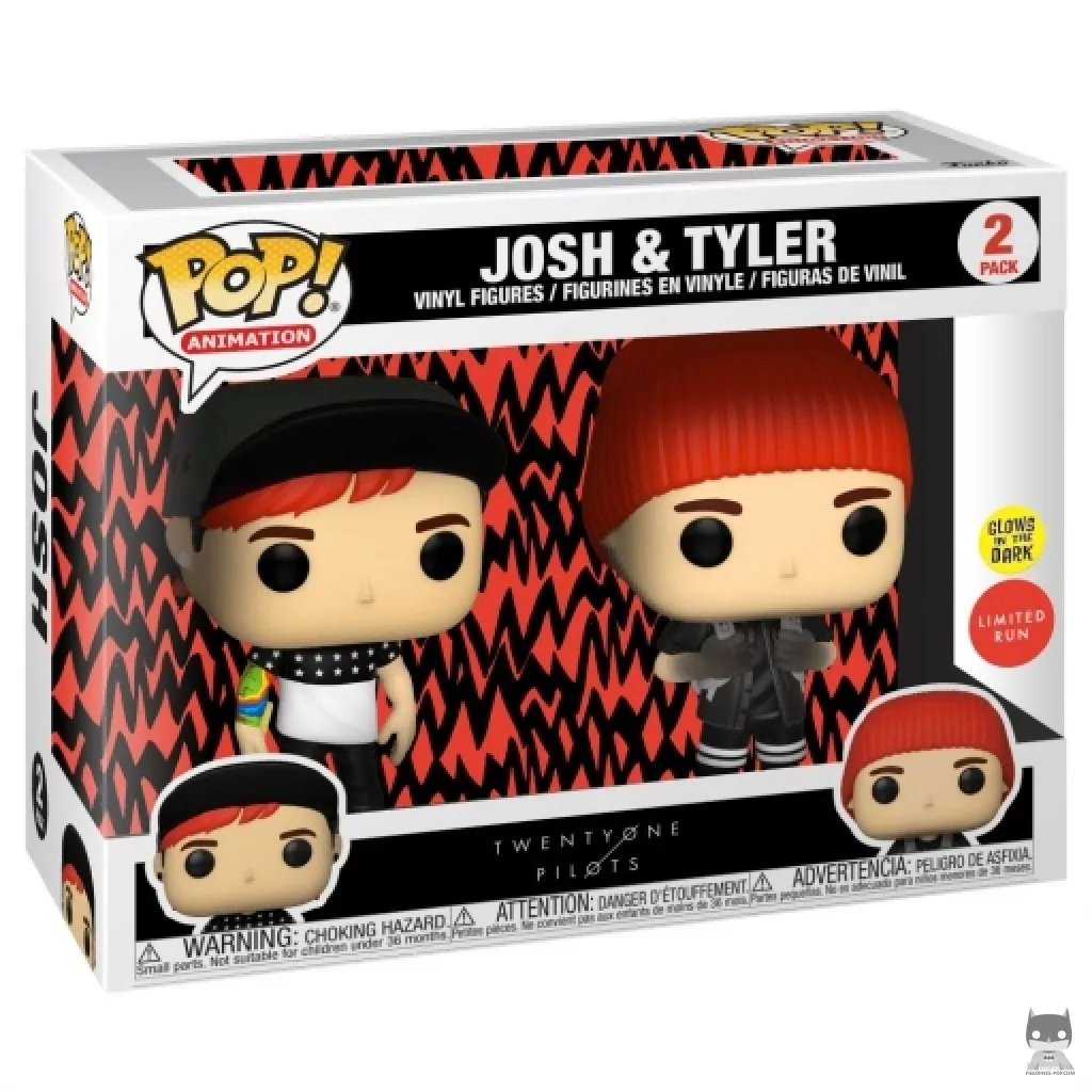 Figura Funko Pop! Josh & Tyler (Brilla en la oscuridad) en su caja