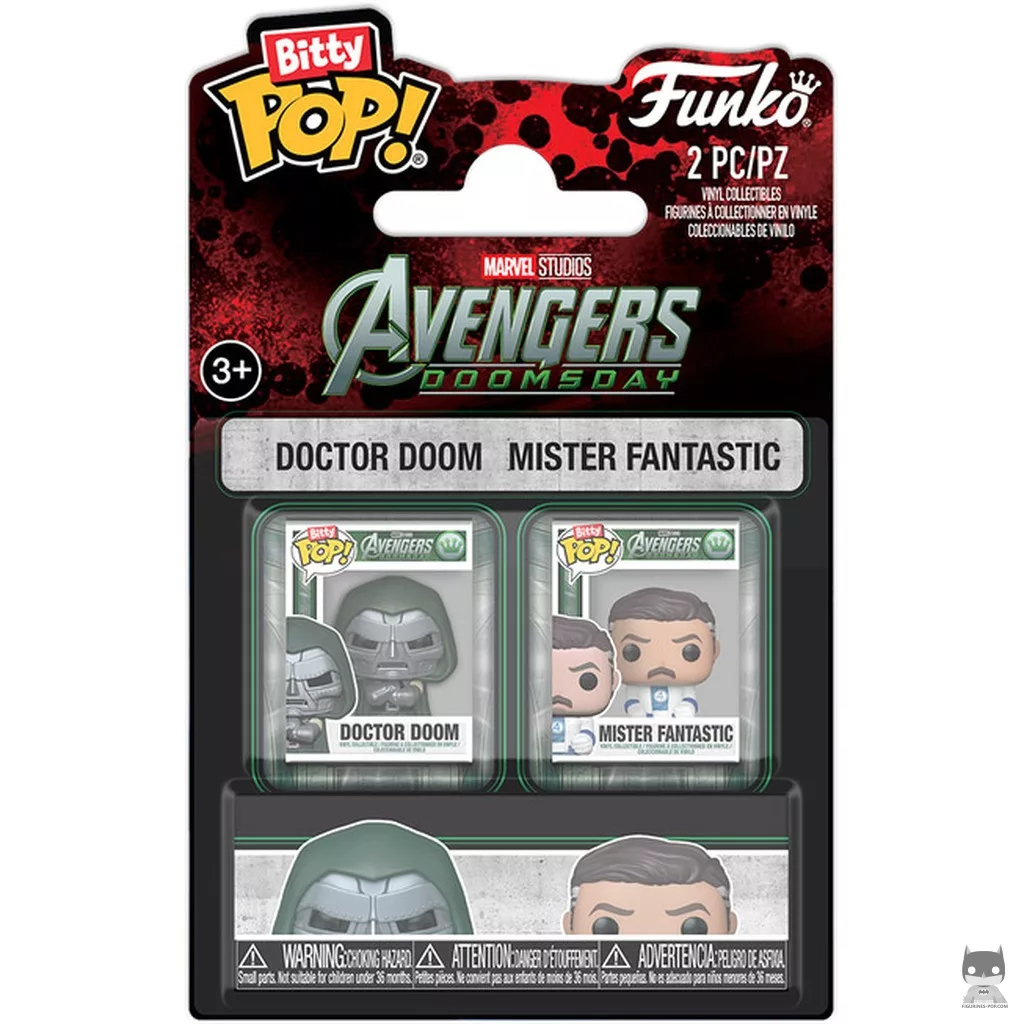 Figura Funko Pop! Doctor Muerte & Mister Fantástico en su caja