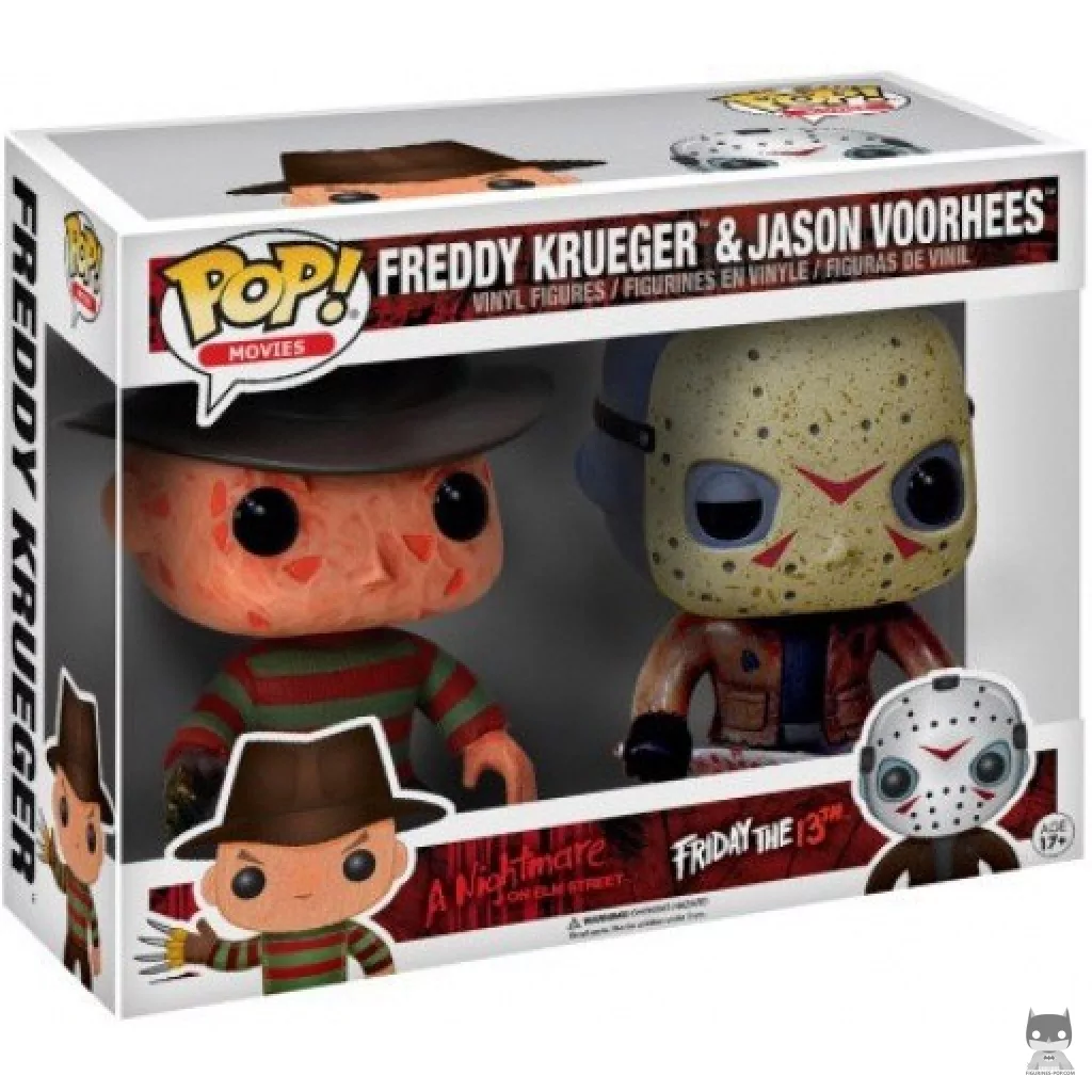 Figura Funko Pop! Freddy Krueger & Jason Voorhees en su caja